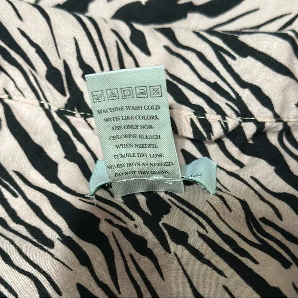 Global Pajamas Shorts Zebra Print Black Pink 100% Cotton Size‎ Small Sleepwear